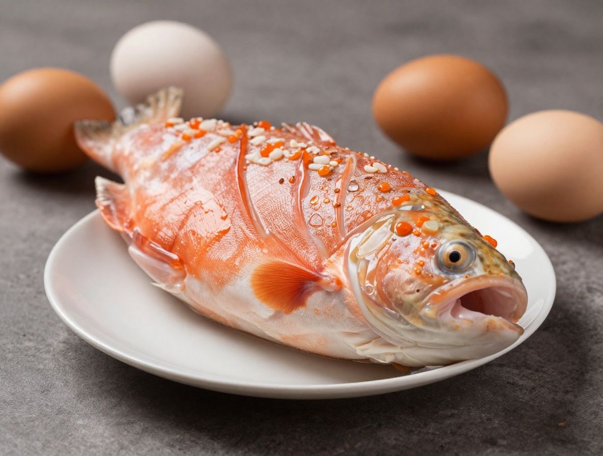 Čerstvý losos a ľanové semienka na svetlom kamennom povrchu, prírodné zdroje omega-3 mastných kyselín